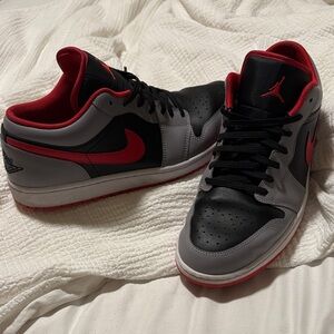 Nike Air Jordan Low Black and Red Sneakers